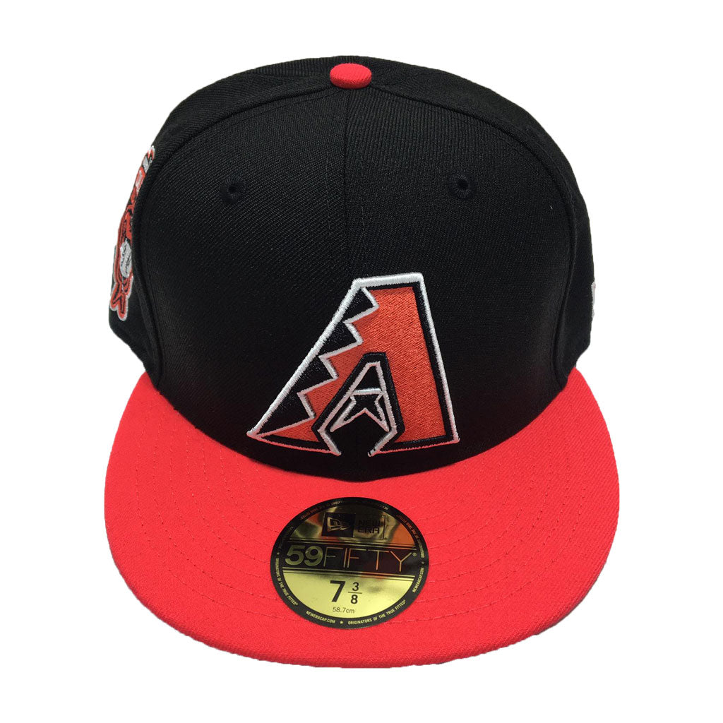 ARIZONA DIAMONDBACKS 20TH ANNIVERSARY MLB* NHL CROSSOVER BURGUNDY BRIM  NEW ERA FITTED HAT