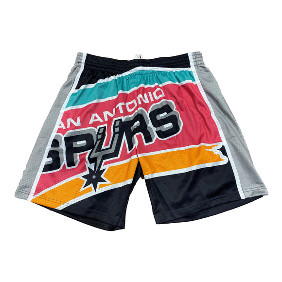 Shop Mitchell & Ness Los Angeles Lakers Big Face 4.0 Shorts PSHR1259LAL-BLK  black