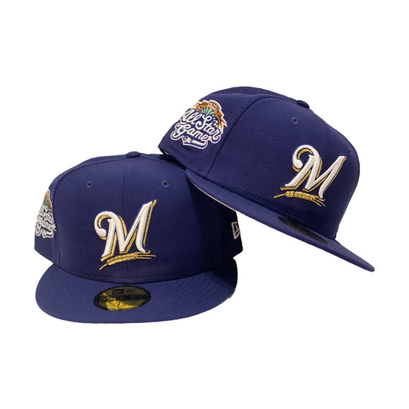 milwaukee brewers fitted hat side patch