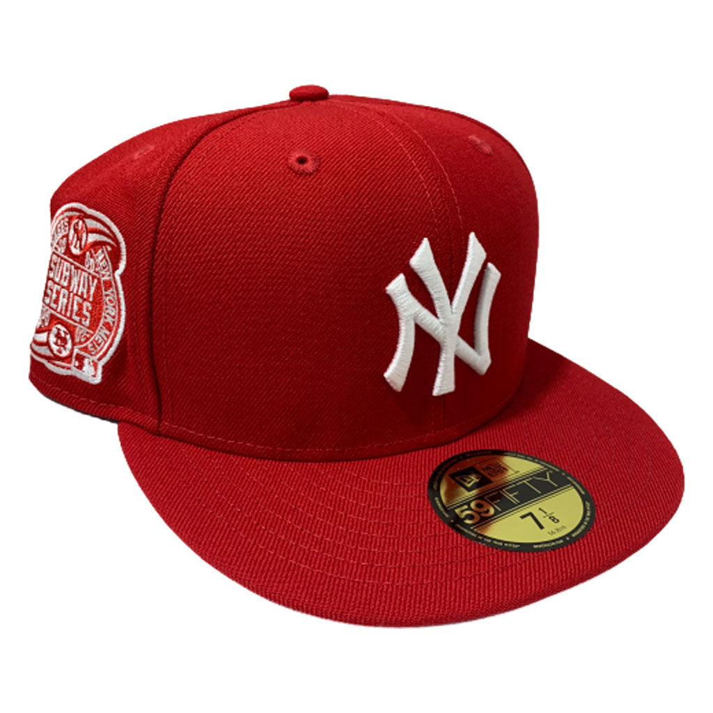 NEW YORK YANKEE ALL RED 2000 SUBWAY SERIES FITTED HAT – Sports World 165