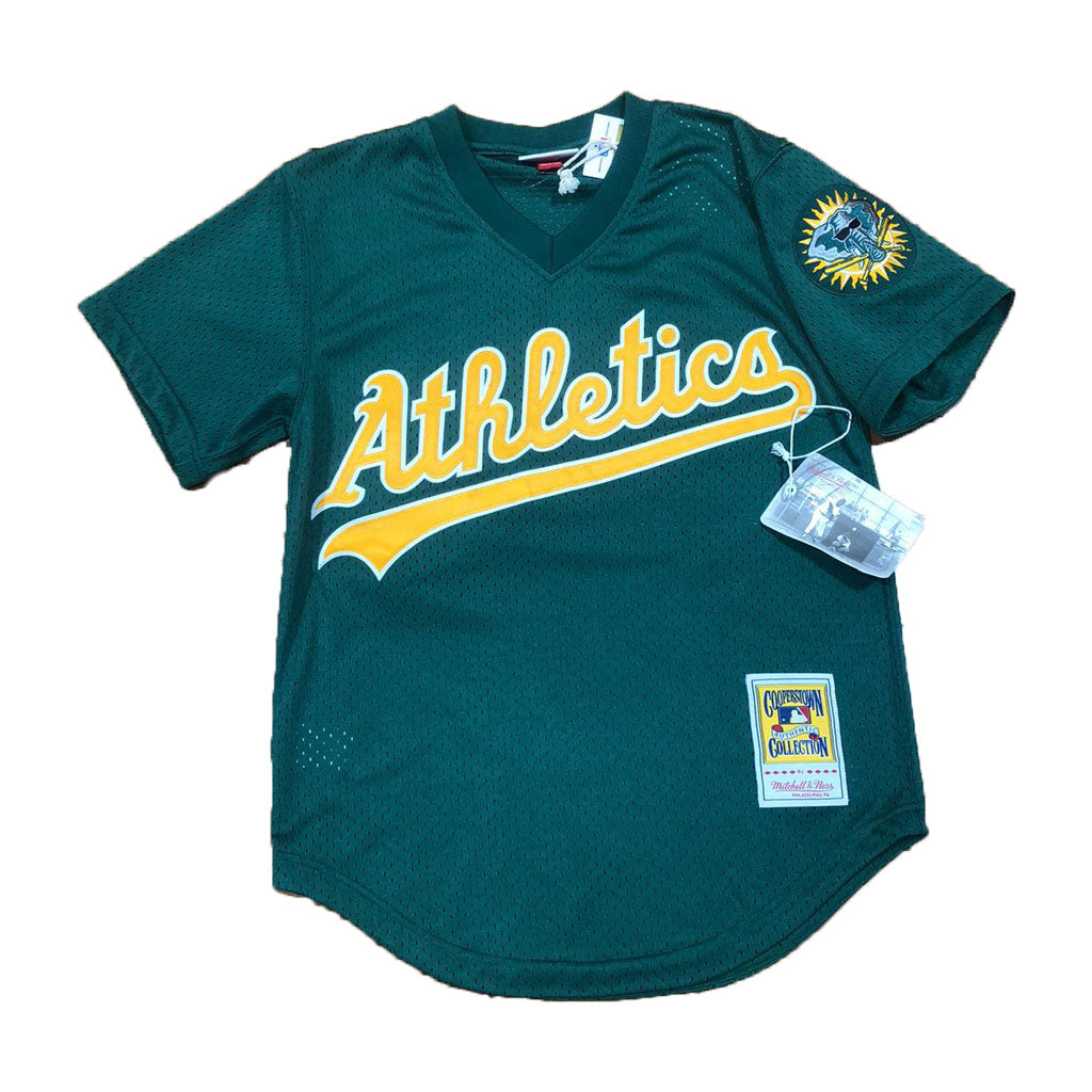Mitchell & Ness Rickey Henderson Oakland Athletics 1981 Authentic  Cooperstown Collection Batting Practice Jersey - Gold