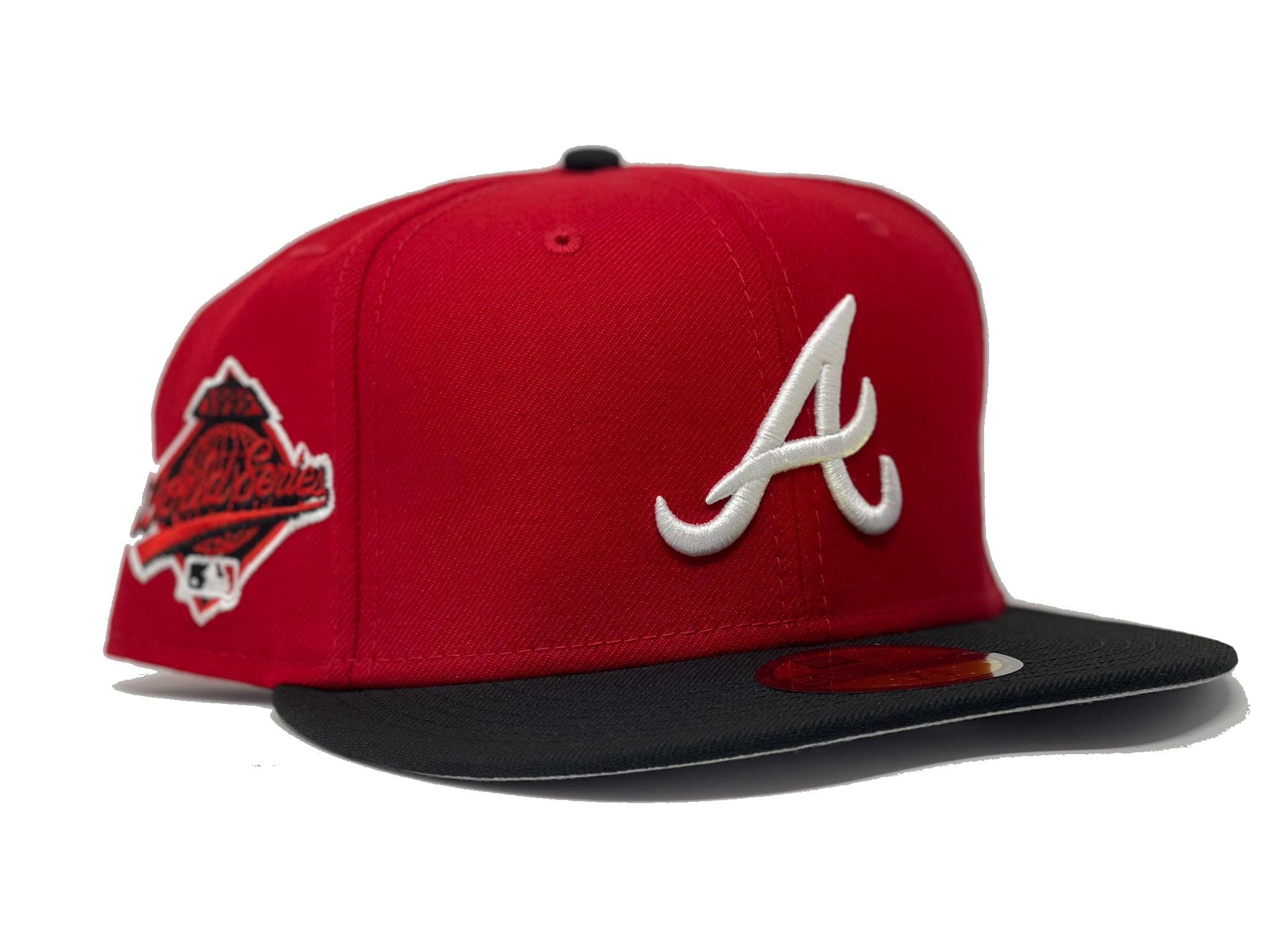 Atlanta Brave 1995 World Series Custom Made New Era Fitted Hat Sports World 165