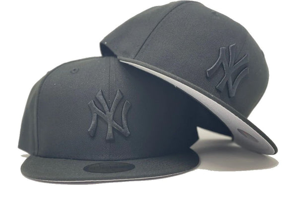 gray brim yankee hat