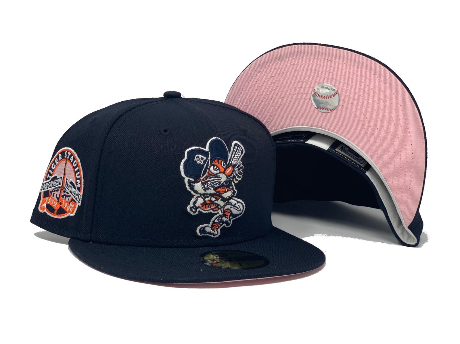 detroit tigers fitted hat pink brim