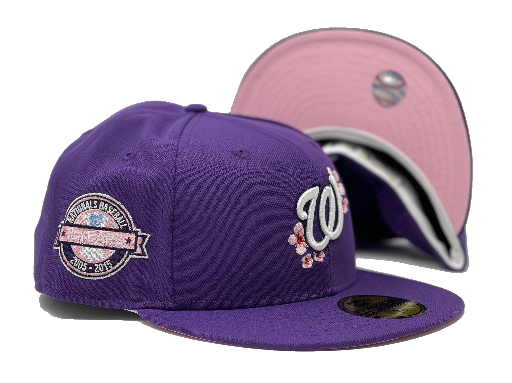 purple washington nationals hat