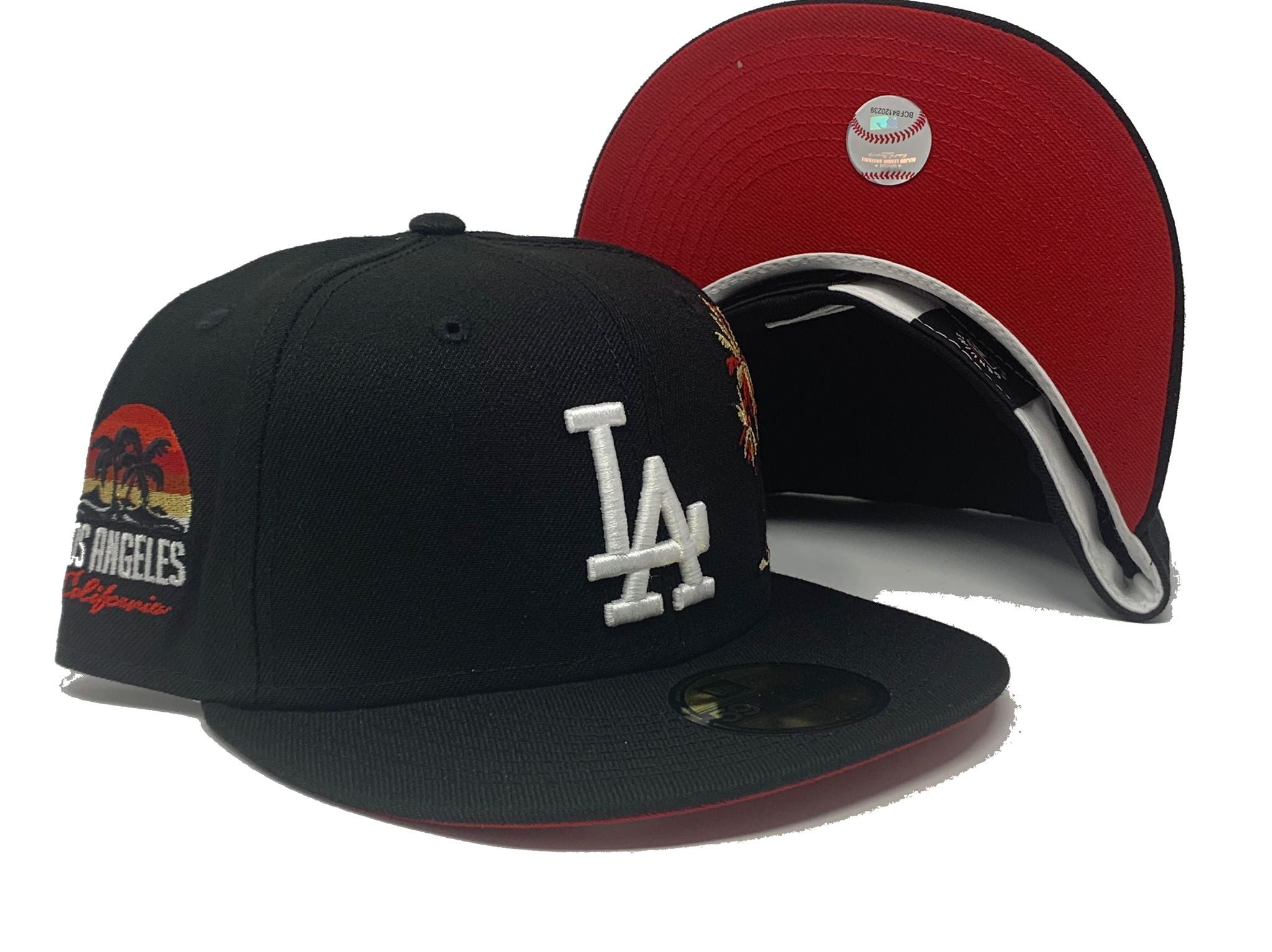 Black Los Angeles Dodgers Plam Tree 59fifty New Era Fitted Hat – Sports ...
