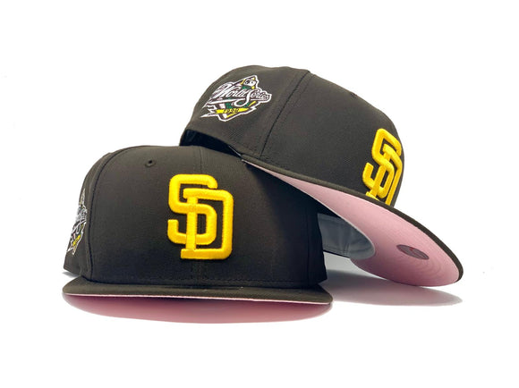 padres fitted hat pink brim