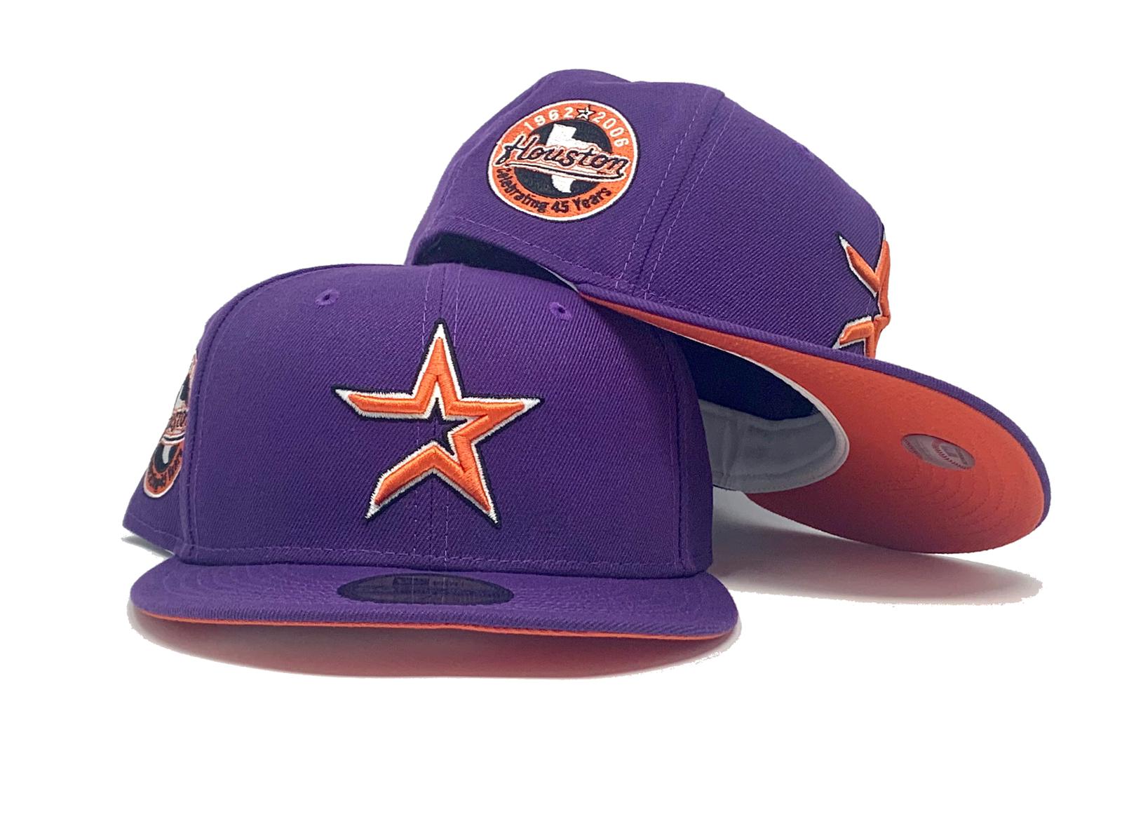 purple astros hat