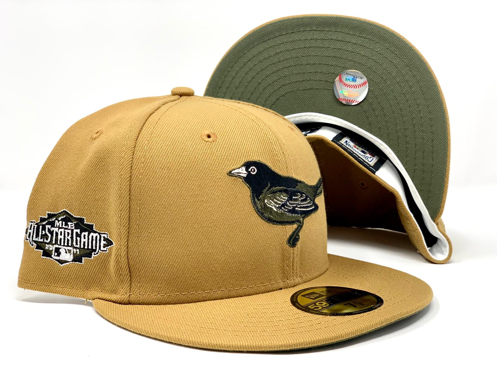 olive green orioles hat