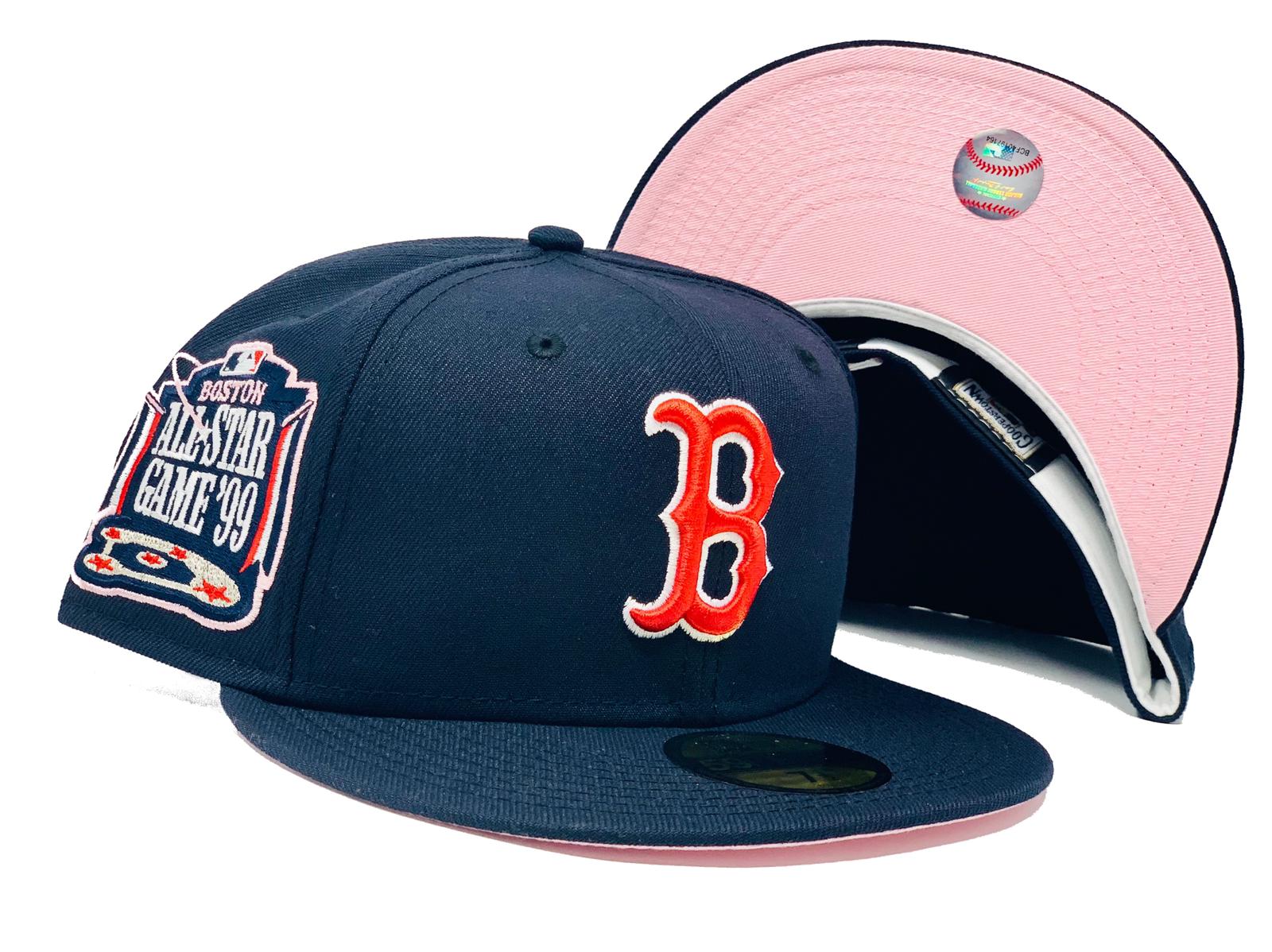 pink red sox fitted hat