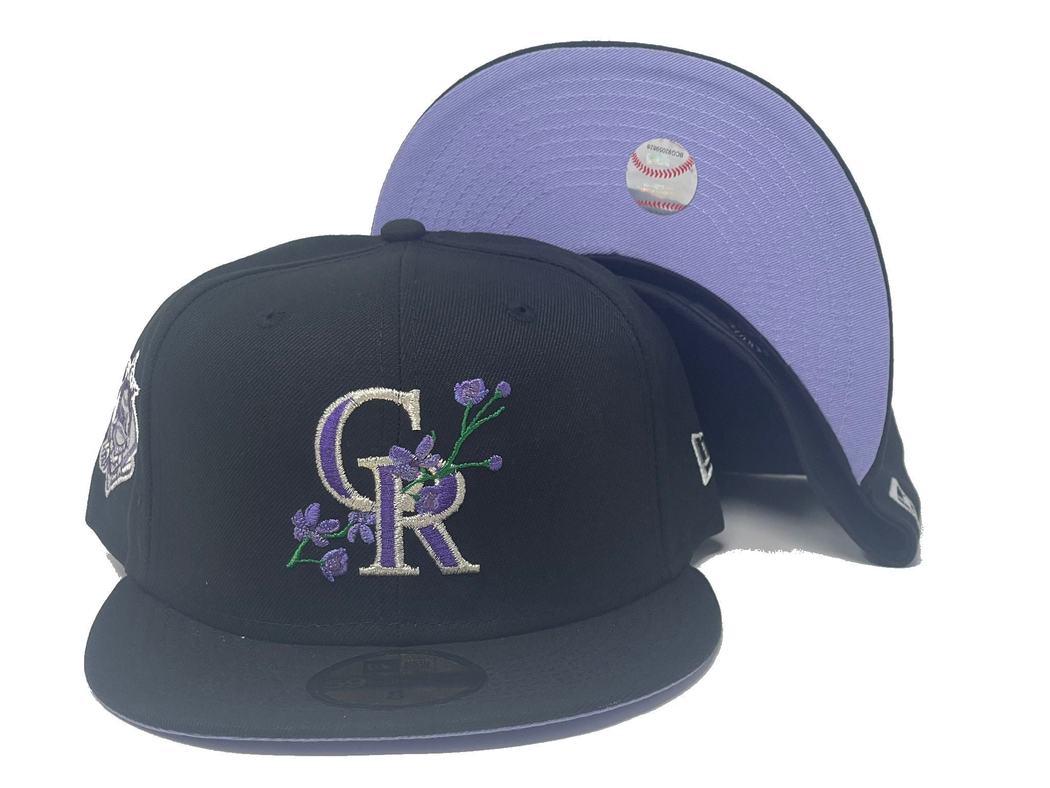 mlb side patch bloom fitted hats