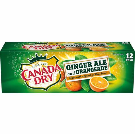 Canada Dry Ginger Ale & Orangeade 12oz can 12 or 24 pack - drinkdrop.net