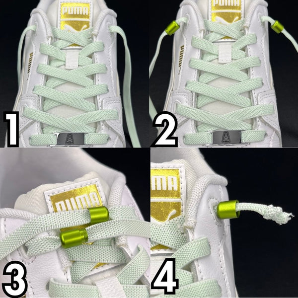 quick release for elastic laces, manual turning capsule