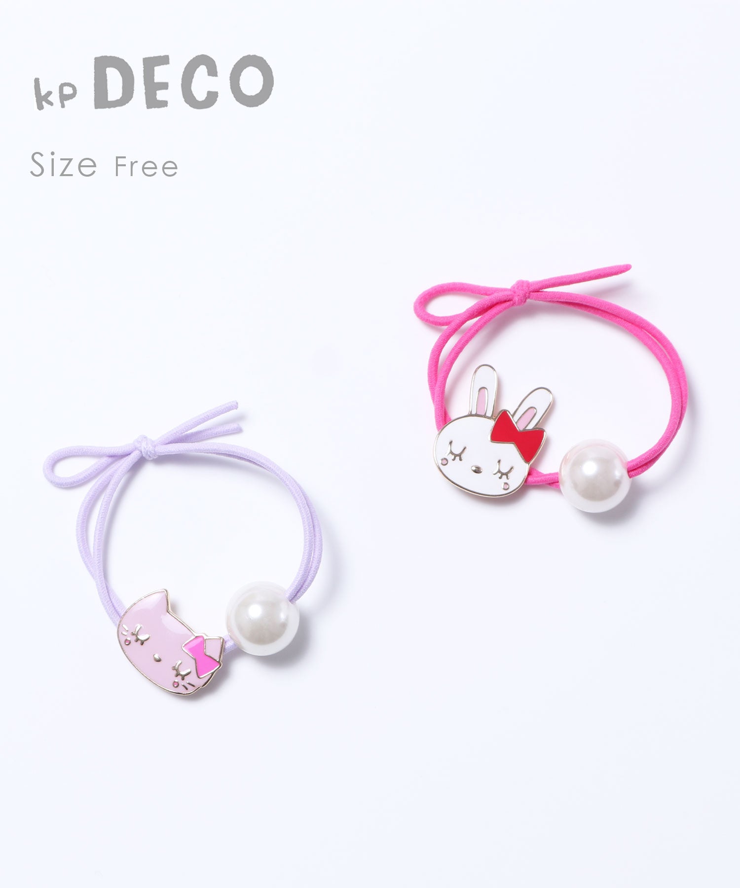 Kpdeco ケーピーデコ ミミちゃん ココちゃんのモチーフと大きなパールのヘアゴム Kp ケーピー Knit Planner 公式サイト