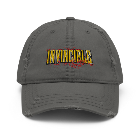 Invincible Bloody Logo Distressed Dad Hat