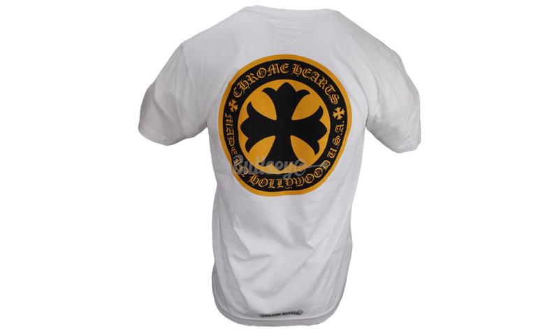 Chrome Hearts Yellow Cross White T-Shirt-Bullseye Grey Sneaker Boutique