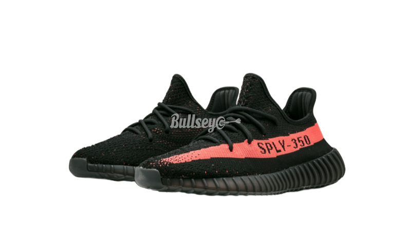 Adidas Yeezy 350 V2 Negro Rojo/Raya Bullseye Sneaker Boutique