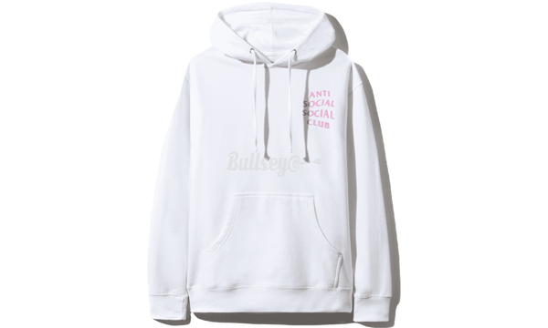 Anti-Social Social Club White Pink Logo Hoodie - Bullseye Sneaker Kids Boutique