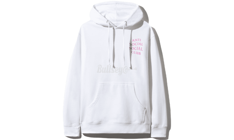 Anti-Social Social Club White Pink Logo Hoodie - Bullseye Sneaker binding Boutique
