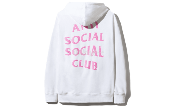 Anti-Social Club White Pink Logo Hoodie-Bullseye Both Sneaker Boutique