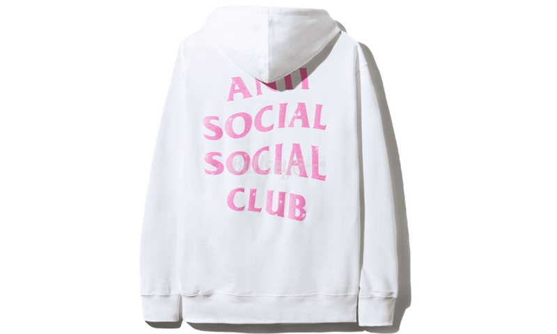 Anti-Social Club White Pink Logo Hoodie-Bullseye Sneaker binding Boutique
