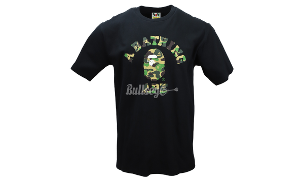 BAPE 1st Camo College Pattern Relaxed Fit Black T-Shirt-Bullseye Sneaker passion Boutique
