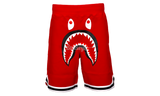 BAPE Red Basketball Sweat Shorts-Bullseye CK164736 Sneaker Boutique