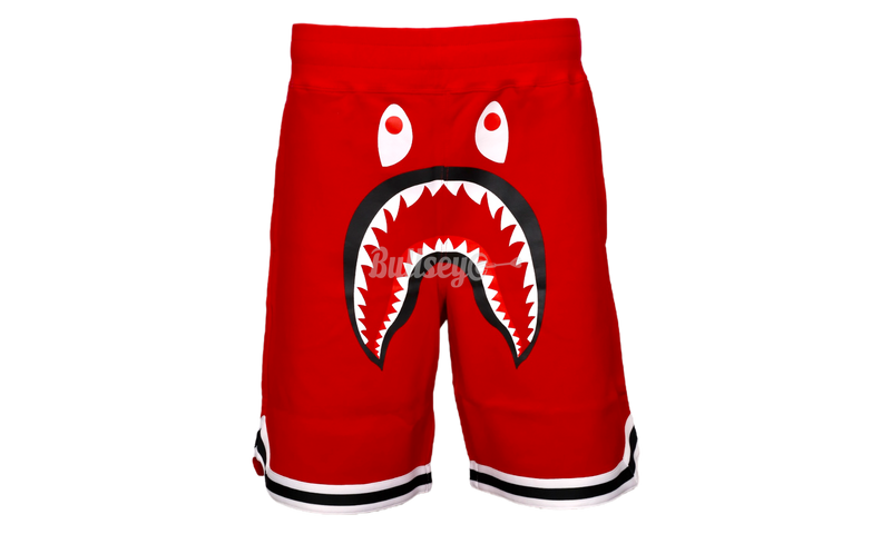 BAPE Red Basketball Sweat Shorts-Bullseye CK164736 Sneaker Boutique