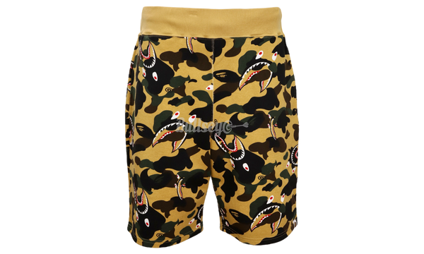 BAPE Shark 1st Yellow Camo Wide Sweat Shorts-Bullseye Sneaker footwear-accessories Boutique