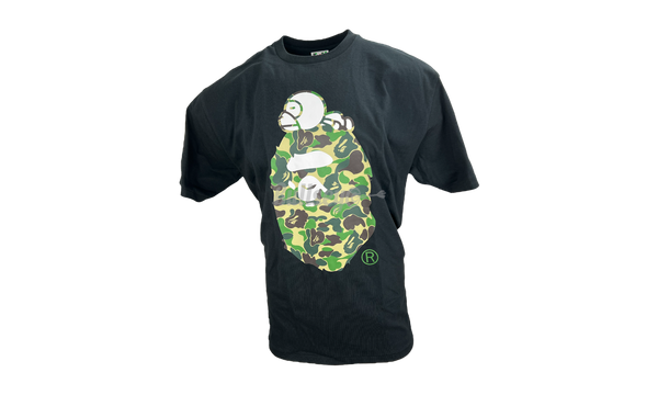 Bape ABC Black/Green Camo Milo On Big Ape T-Shirt-side logo sneakers Schwarz
