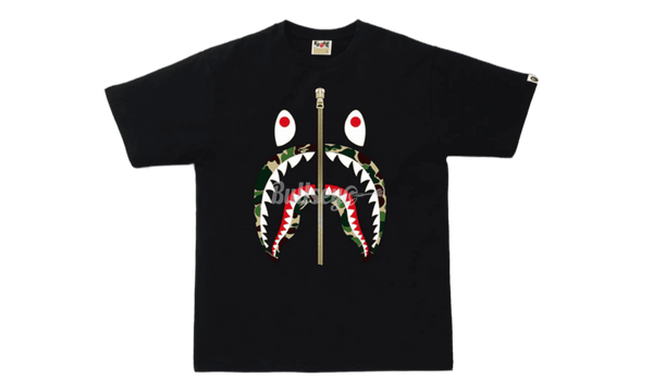 Bape ABC Black/Green Camo Shark T-Shirt-Bullseye Sneaker HOKA Boutique