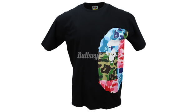 Bape ABC Crazy Camo Side Big Ape Head Black T-Shirt-Высокие мужские кроссовки nike air jordan retro1 фиолетовые