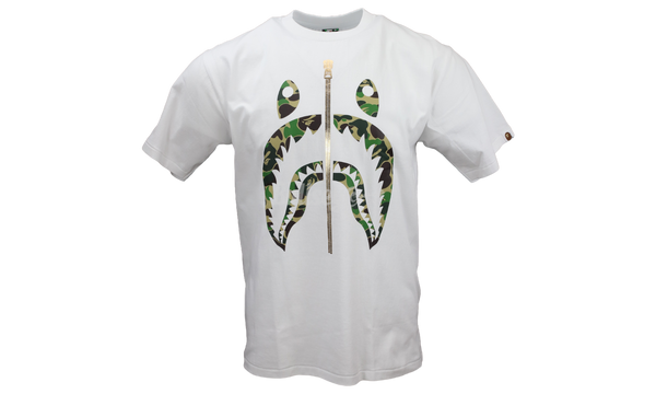 Bape ABC White/Green Camo Shark T-Shirt-Bullseye LeBron Sneaker Boutique