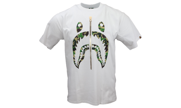 Bape ABC White/Green Camo Shark T-Shirt-nike womens court blanc sneakers in white washed coral