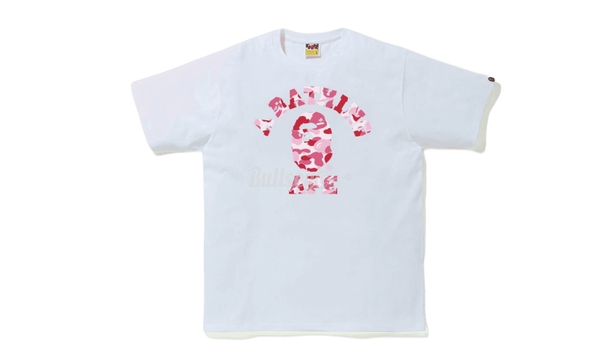 Bape ABC White/Pink Camo College T-Shirt-womens footwear boots