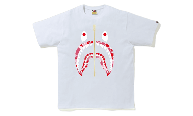 Bape ABC White/Pink Camo Shark T-Shirt-polished leather chelsea boots Black