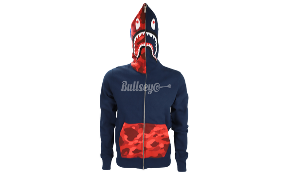 Bape Camo Shark Red/Navy Full Zip Hoodie-nike pack dunk brown hemp powder benefits target