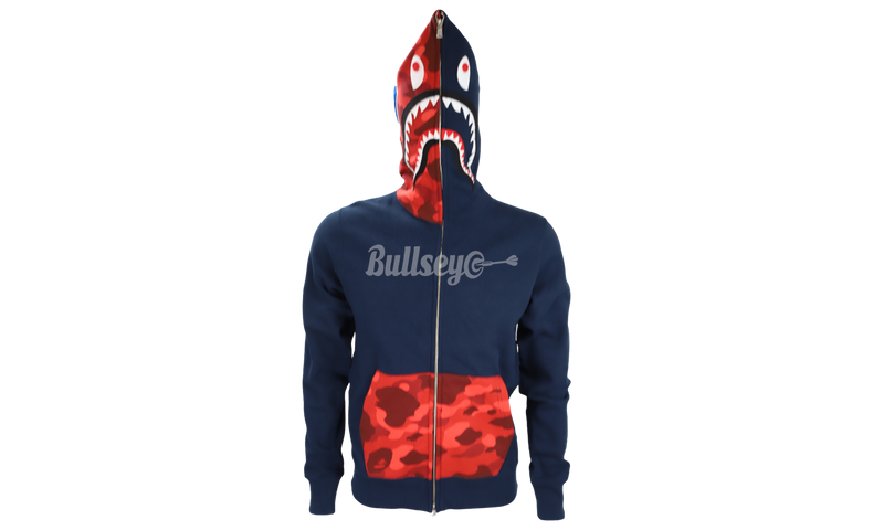 Bape Camo Shark Red/Navy Full Zip Hoodie-Urlfreeze Sneakers Sale Online