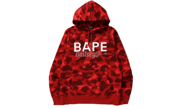 Bape Color Camo Red Pullover Hoodie-Bullseye Sneaker Platform Boutique