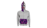 Bape Color Camo Shark Purple/Grey Full Zip Hoodie-PS Paul Smith burnished-toe derby shoes
