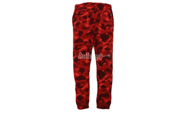 Bape FW21 Color Camo Red Sweatpants - MSFTSrep MEN SHOES