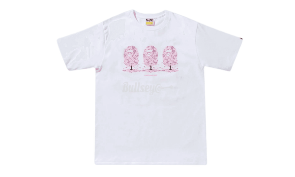 Bape Sakura Tri-Tree White/Pink T-Shirt - Chelsea-Boots mit mandelförmiger Kappe Schwarz