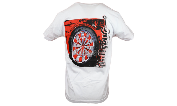 Bullseye Fast Lane White T-Shirt-WMNS Air Jordan Olympic 14 Low Steel Grey