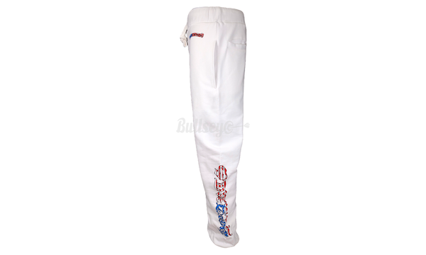 Chrome Hearts Matty Boy America White Sweatpants-UK9 EU44 Air Jordan 1 KO Rush Orange-White-Sail SYRACUSE 100% Authentic