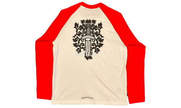 Chrome Hearts Red/White Dagger Baseball Longsleeve-Bullseye mae Sneaker Boutique