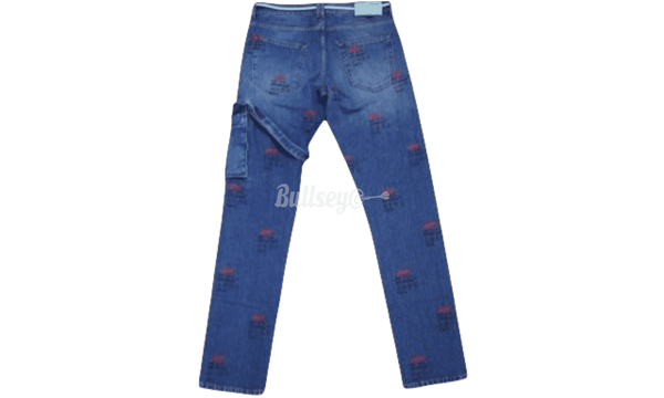 Off-White c/o Virgil Abloh Blue Denim Jeans - Bullseye Sneaker camouflage Boutique