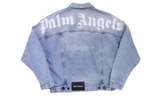 Palm Angels Back Logo Blue Denim Jacket-Bullseye Sneakers Sneaker Boutique