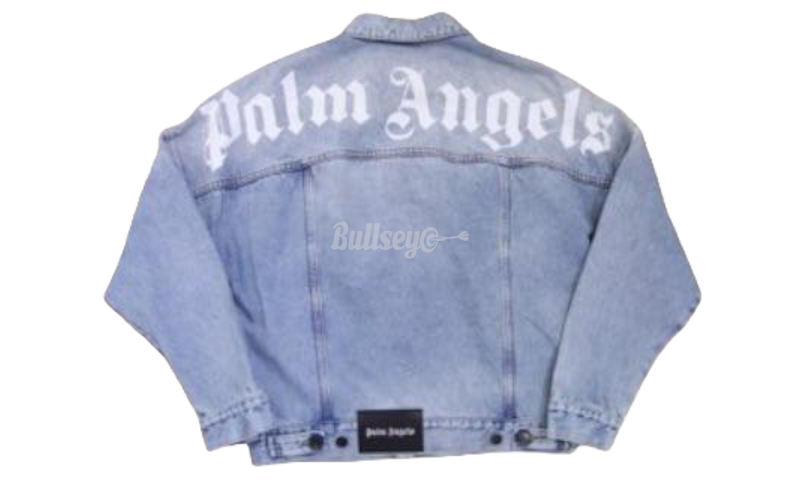 Palm Angels Back Logo Blue Denim Jacket-Bullseye Sneakers Sneaker Boutique