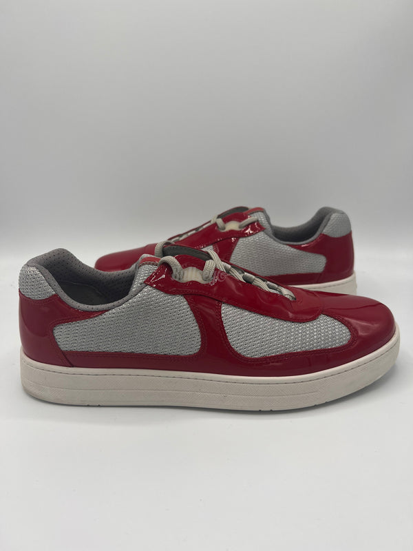 Prada "Americas Cup" Red rmeliges Sneaker (PreOwned)