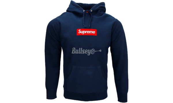 Supreme Box Logo "Red on Navy" Hoodie-Basketballspilleren Michael Jordan har ikke alltid utstyrt seg med